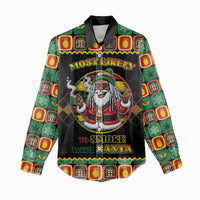 Jamaica Christmas Women Casual Shirt Most Likely To Smoke With Santa - Wonder Print Shop