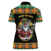 Jamaica Christmas Women Polo Shirt Most Likely To Smoke With Santa - Wonder Print Shop