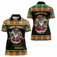 Jamaica Christmas Women Polo Shirt Most Likely To Smoke With Santa - Wonder Print Shop