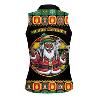 Jamaica Christmas Women Sleeveless Polo Shirt Most Likely To Smoke With Santa - Wonder Print Shop