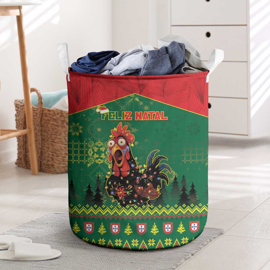 Portugal Christmas Laundry Basket Funny Galo De Barcelos - Wonder Print Shop