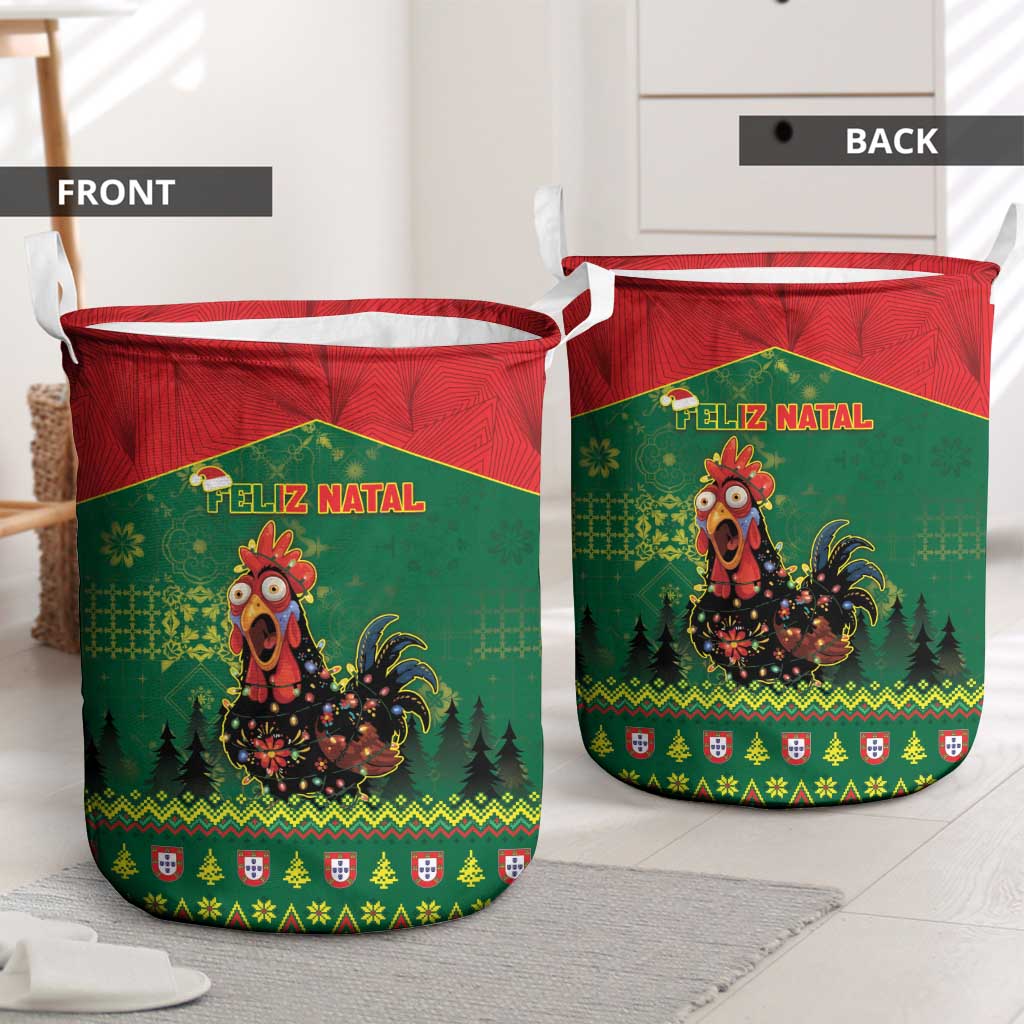 Portugal Christmas Laundry Basket Funny Galo De Barcelos - Wonder Print Shop