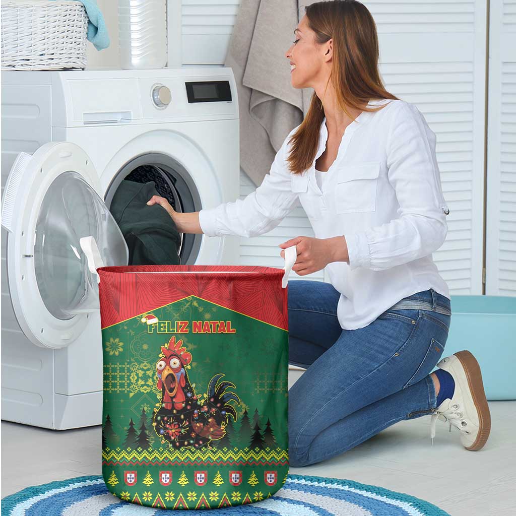 Portugal Christmas Laundry Basket Funny Galo De Barcelos - Wonder Print Shop