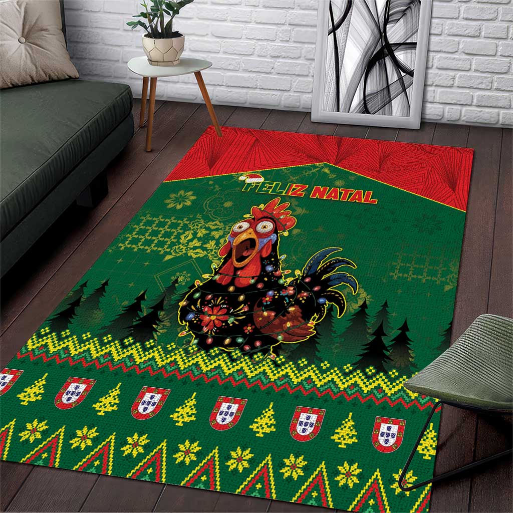Portugal Christmas Area Rug Funny Galo De Barcelos - Wonder Print Shop