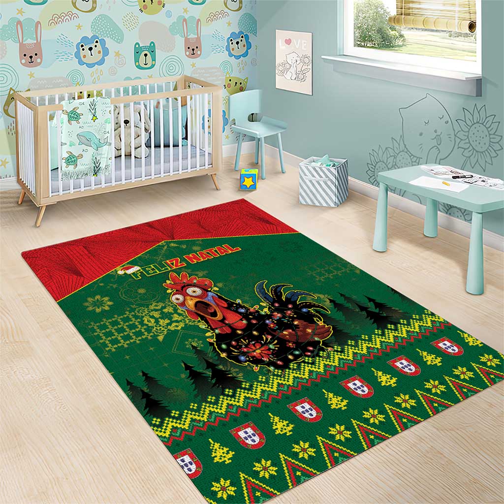 Portugal Christmas Area Rug Funny Galo De Barcelos - Wonder Print Shop