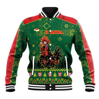 Portugal Christmas Baseball Jacket Funny Galo De Barcelos - Wonder Print Shop