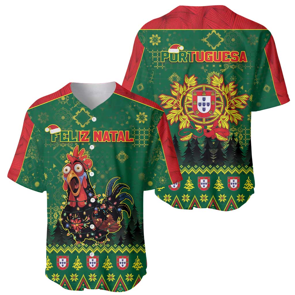Portugal Christmas Baseball Jersey Funny Galo De Barcelos - Wonder Print Shop