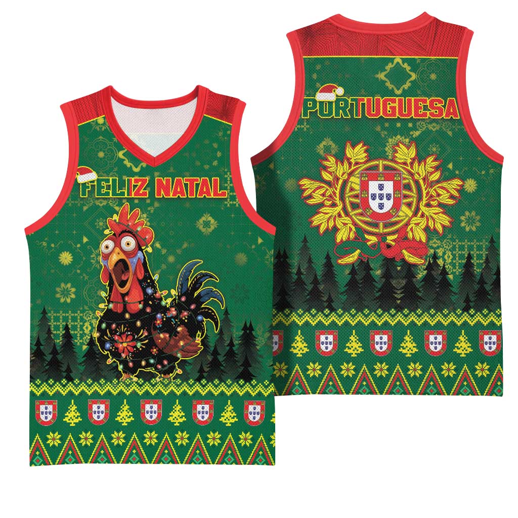 Portugal Christmas Basketball Jersey Funny Galo De Barcelos - Wonder Print Shop
