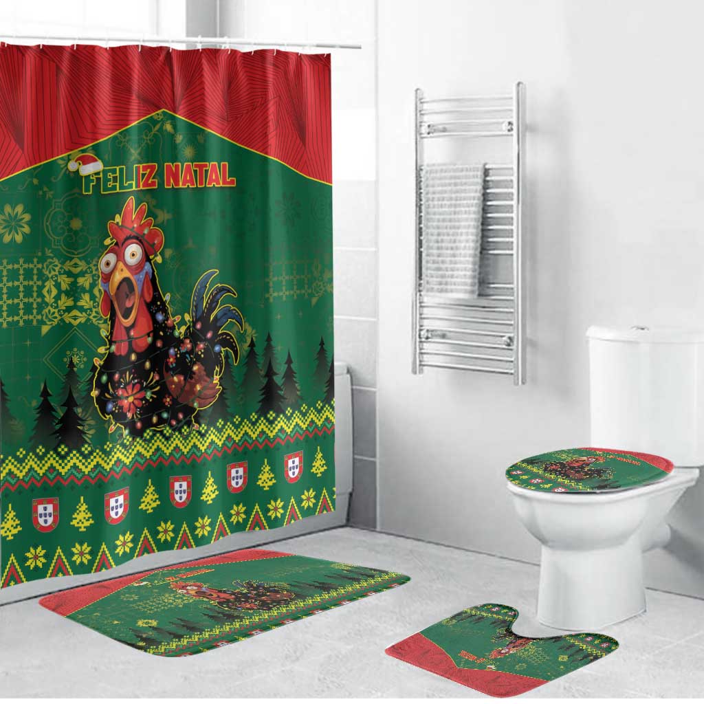 Portugal Christmas Bathroom Set Funny Galo De Barcelos - Wonder Print Shop