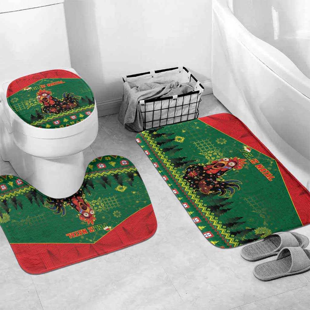 Portugal Christmas Bathroom Set Funny Galo De Barcelos - Wonder Print Shop