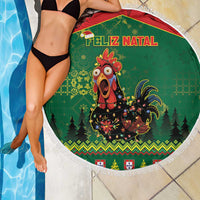Portugal Christmas Beach Blanket Funny Galo De Barcelos - Wonder Print Shop