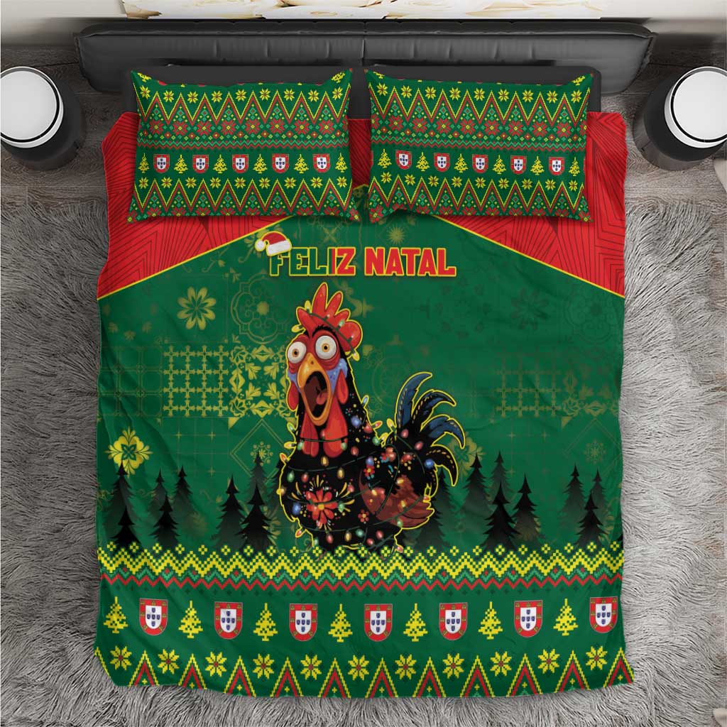 Portugal Christmas Bedding Set Funny Galo De Barcelos - Wonder Print Shop
