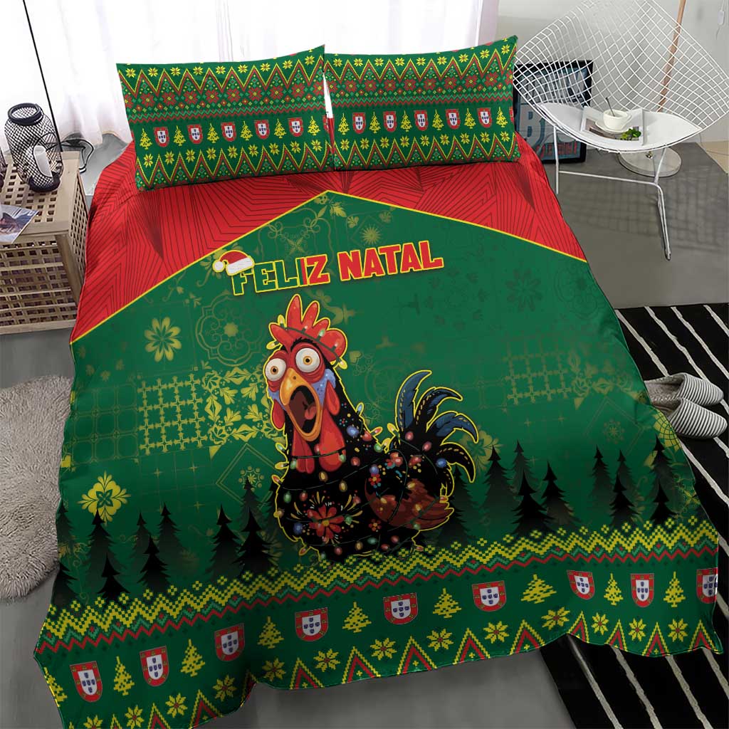 Portugal Christmas Bedding Set Funny Galo De Barcelos - Wonder Print Shop