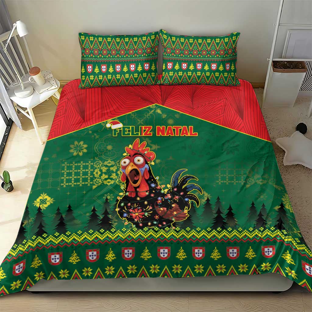 Portugal Christmas Bedding Set Funny Galo De Barcelos - Wonder Print Shop