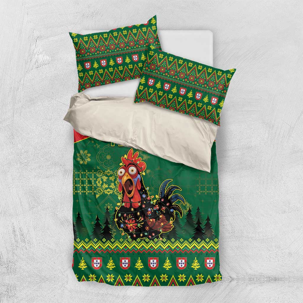Portugal Christmas Bedding Set Funny Galo De Barcelos - Wonder Print Shop