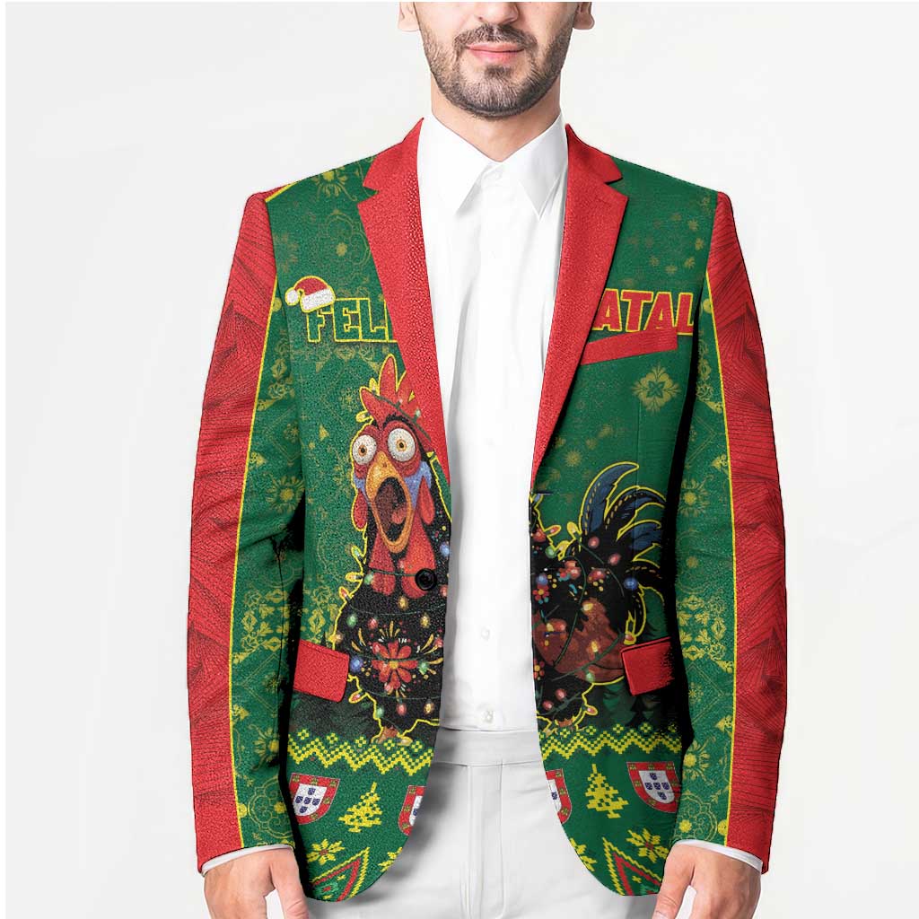 Portugal Christmas Blazer Funny Galo De Barcelos - Wonder Print Shop