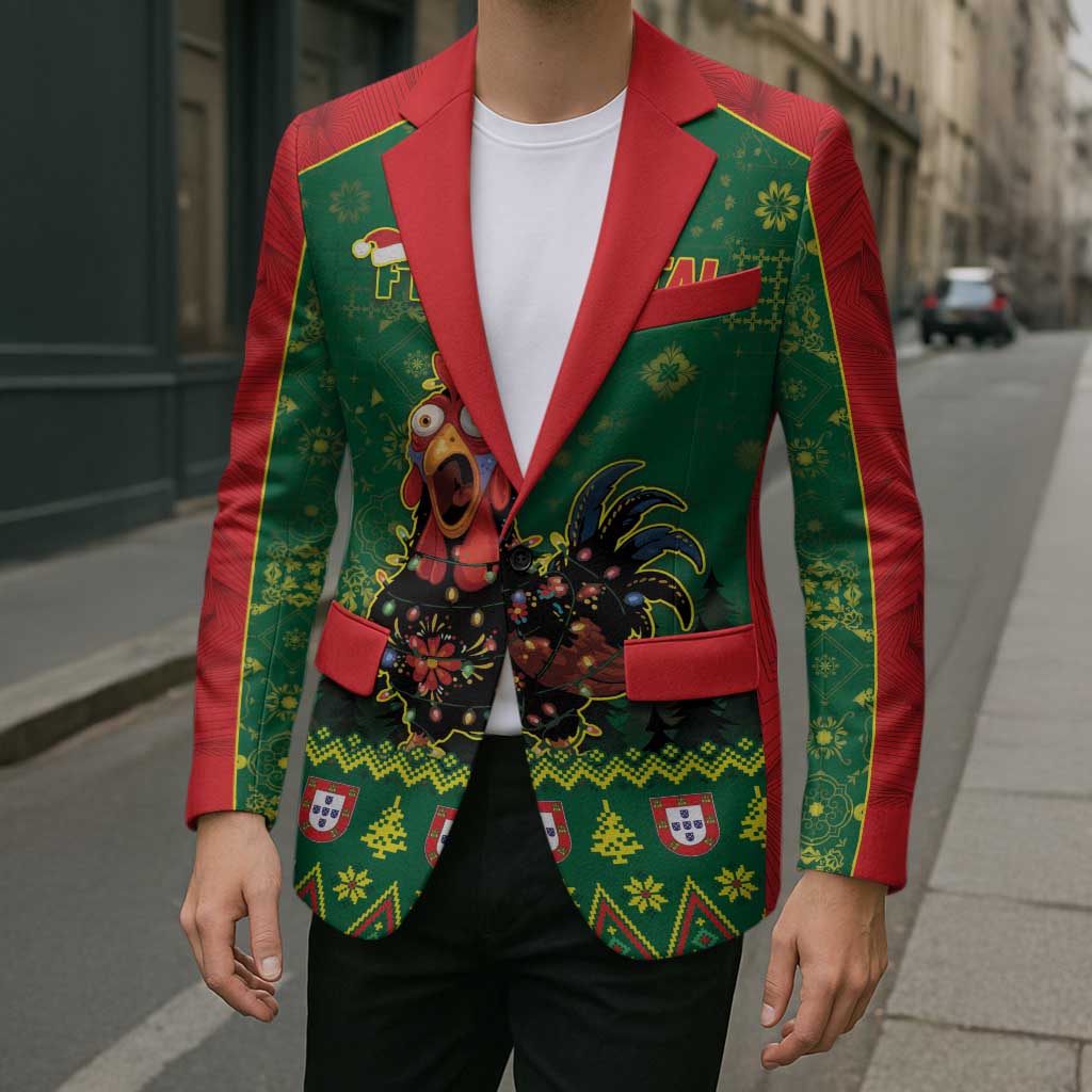 Portugal Christmas Blazer Funny Galo De Barcelos - Wonder Print Shop
