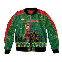 Portugal Christmas Bomber Jacket Funny Galo De Barcelos - Wonder Print Shop