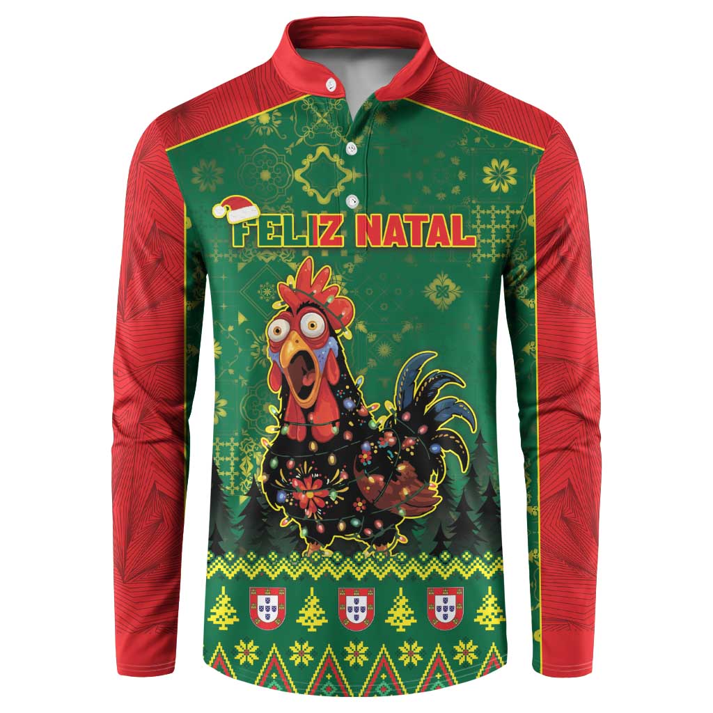 Portugal Christmas Button Sweatshirt Funny Galo De Barcelos - Wonder Print Shop