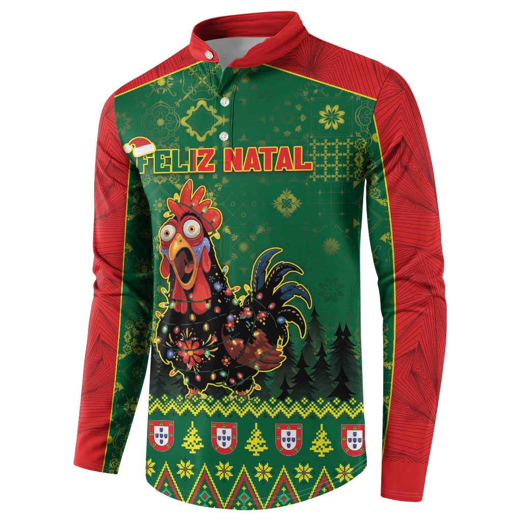 Portugal Christmas Button Sweatshirt Funny Galo De Barcelos - Wonder Print Shop