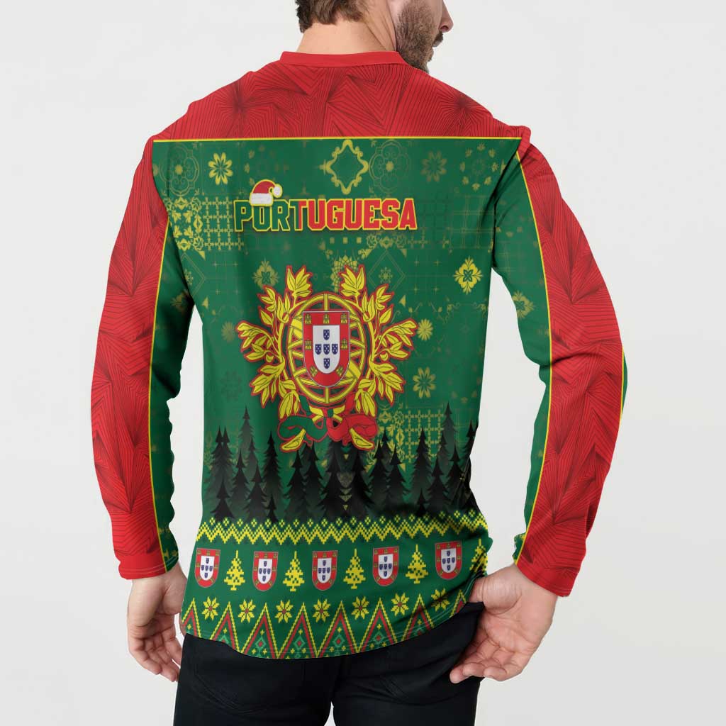 Portugal Christmas Button Sweatshirt Funny Galo De Barcelos - Wonder Print Shop
