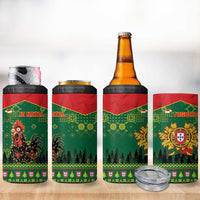 Portugal Christmas 4 in 1 Can Cooler Tumbler Funny Galo De Barcelos - Wonder Print Shop