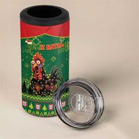 Portugal Christmas 4 in 1 Can Cooler Tumbler Funny Galo De Barcelos - Wonder Print Shop