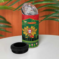 Portugal Christmas 4 in 1 Can Cooler Tumbler Funny Galo De Barcelos - Wonder Print Shop