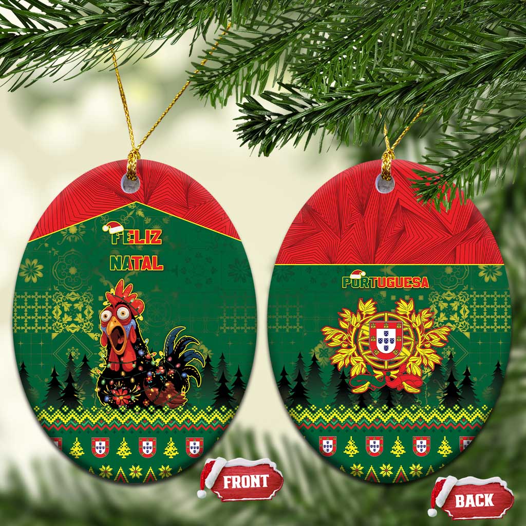 Portugal Christmas Ceramic Ornament Funny Galo De Barcelos - Wonder Print Shop