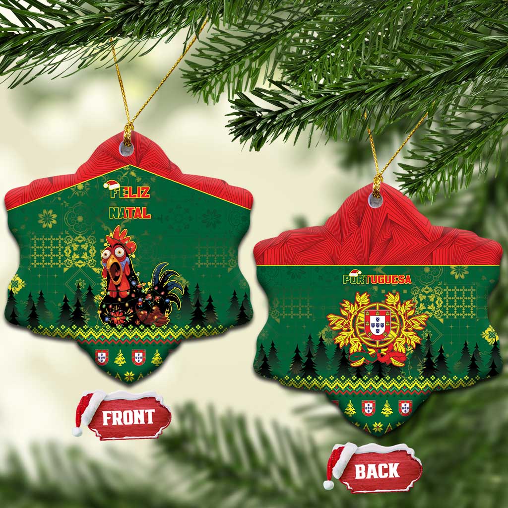 Portugal Christmas Ceramic Ornament Funny Galo De Barcelos - Wonder Print Shop