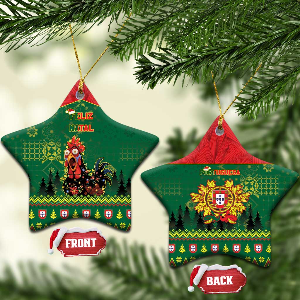 Portugal Christmas Ceramic Ornament Funny Galo De Barcelos - Wonder Print Shop