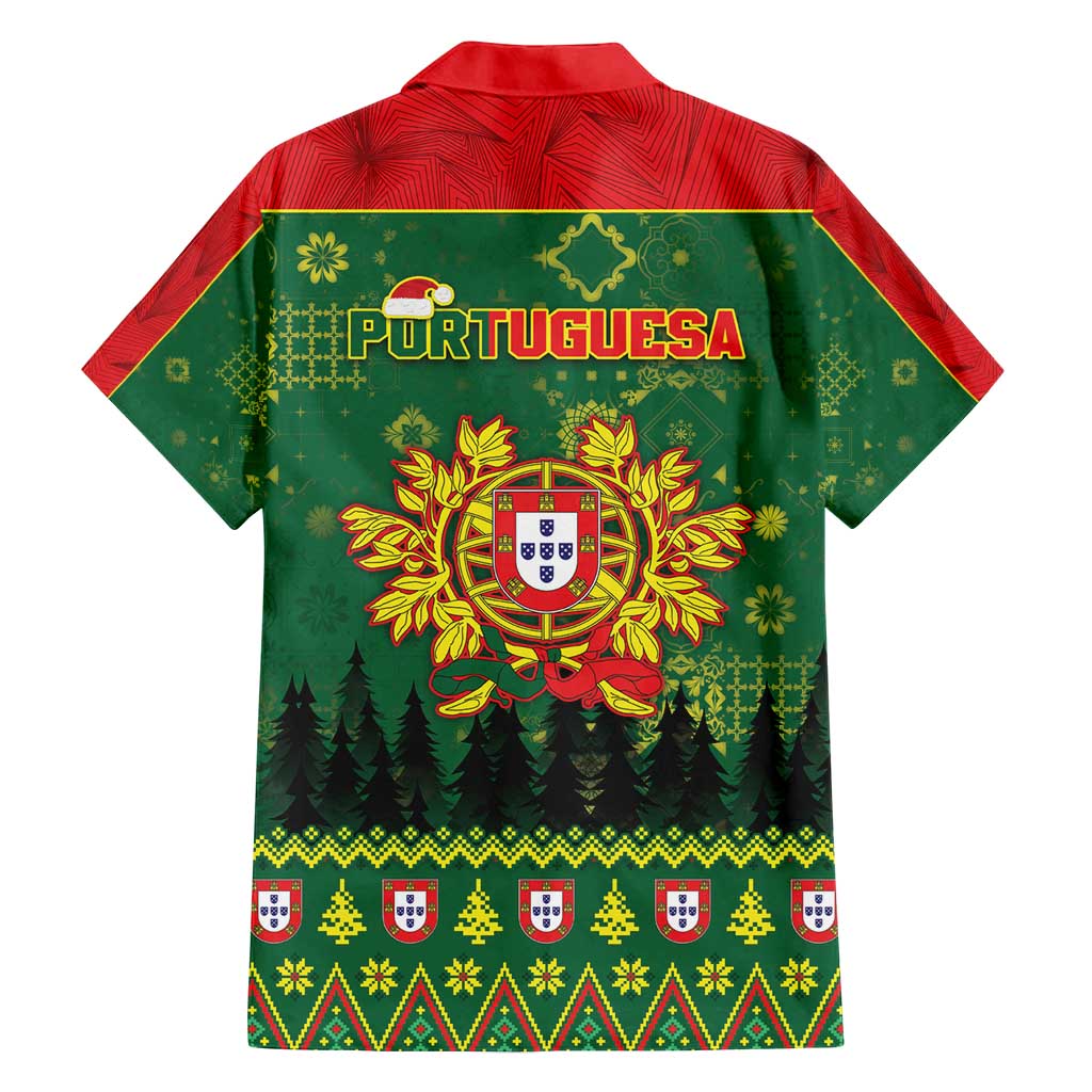 Portugal Christmas Family Matching Long Sleeve Bodycon Dress and Hawaiian Shirt Funny Galo De Barcelos - Wonder Print Shop