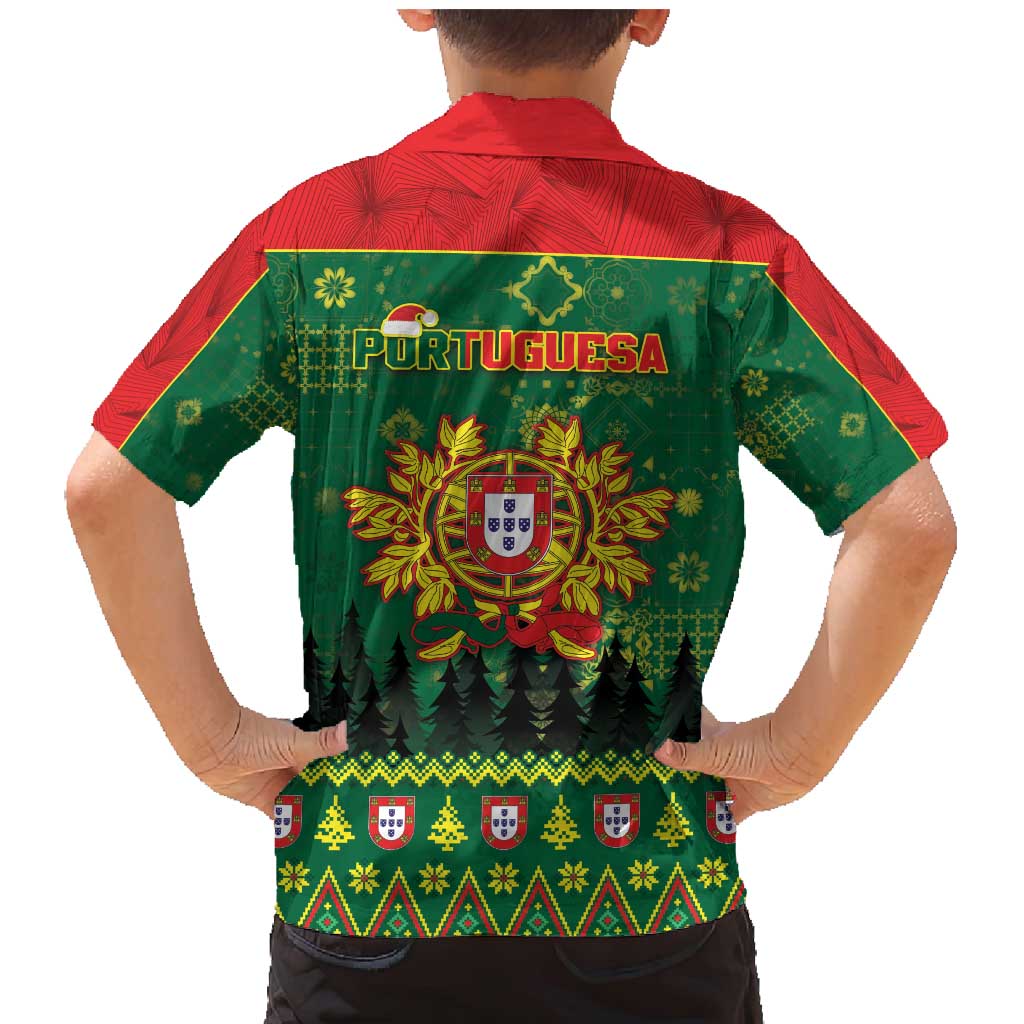 Portugal Christmas Family Matching Mermaid Dress and Hawaiian Shirt Funny Galo De Barcelos - Wonder Print Shop