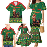 Portugal Christmas Family Matching Mermaid Dress and Hawaiian Shirt Funny Galo De Barcelos - Wonder Print Shop