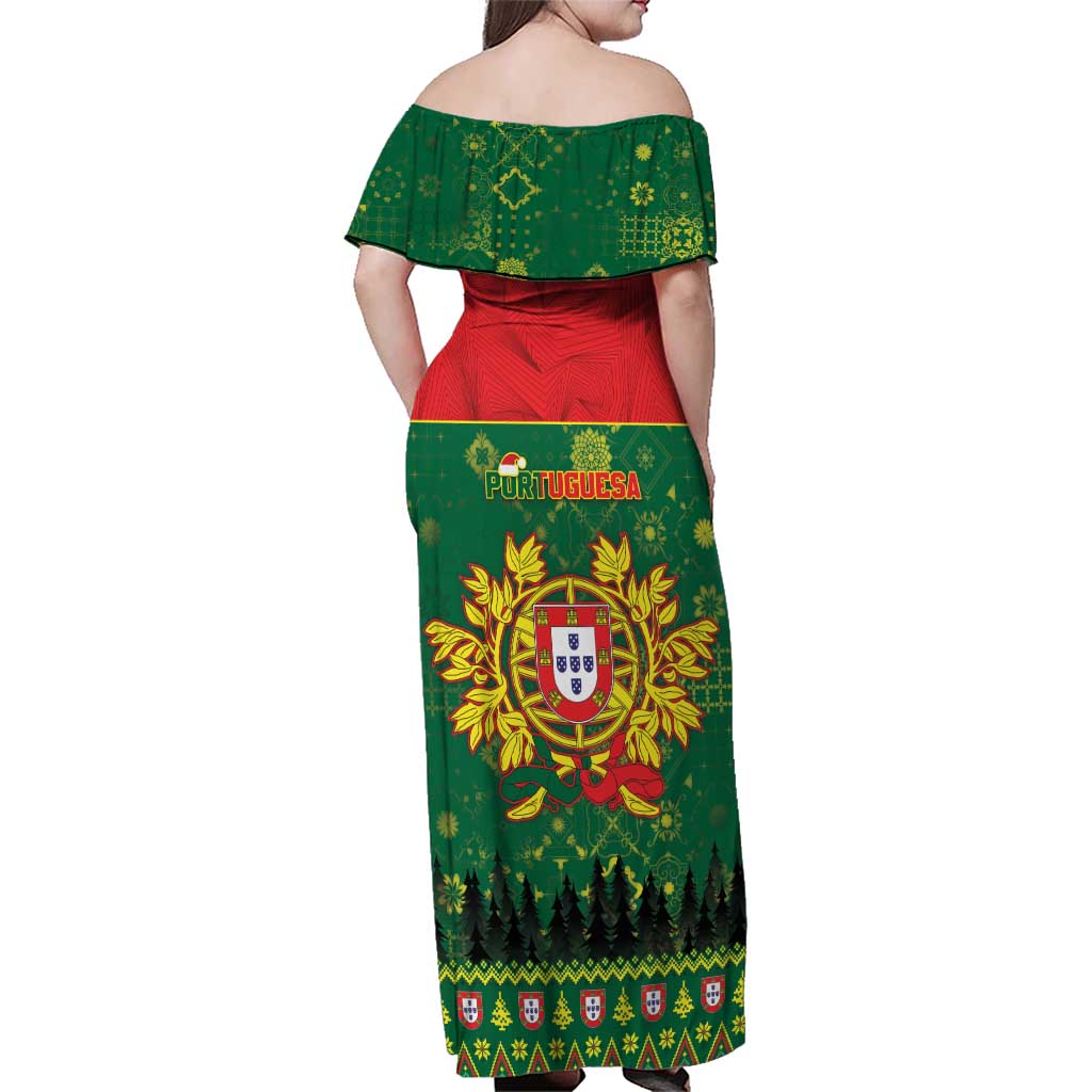 Portugal Christmas Family Matching Off Shoulder Maxi Dress and Hawaiian Shirt Funny Galo De Barcelos - Wonder Print Shop