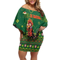 Portugal Christmas Family Matching Off Shoulder Short Dress and Hawaiian Shirt Funny Galo De Barcelos - Wonder Print Shop