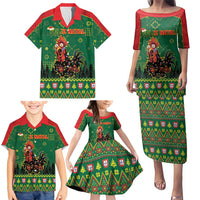 Portugal Christmas Family Matching Puletasi and Hawaiian Shirt Funny Galo De Barcelos - Wonder Print Shop