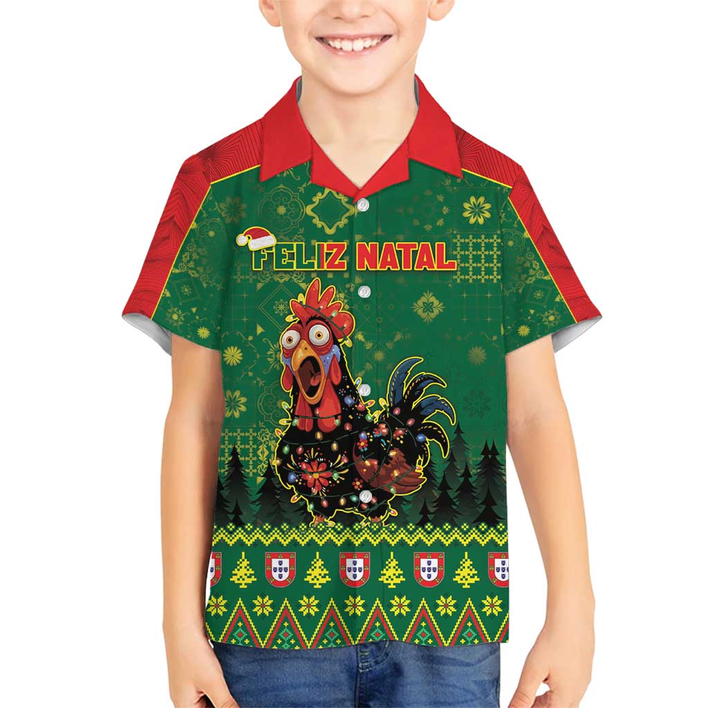 Portugal Christmas Family Matching Puletasi and Hawaiian Shirt Funny Galo De Barcelos - Wonder Print Shop