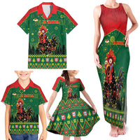 Portugal Christmas Family Matching Tank Maxi Dress and Hawaiian Shirt Funny Galo De Barcelos - Wonder Print Shop