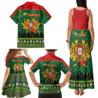 Portugal Christmas Family Matching Tank Maxi Dress and Hawaiian Shirt Funny Galo De Barcelos - Wonder Print Shop