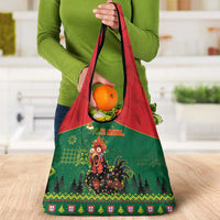 Portugal Christmas Grocery Bag Funny Galo De Barcelos - Wonder Print Shop