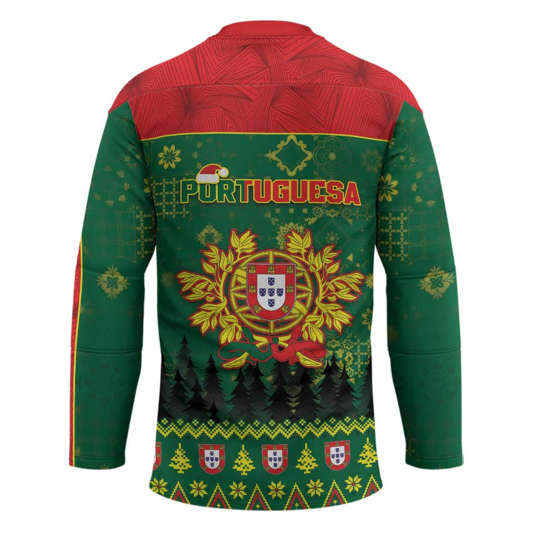 Portugal Christmas Hockey Jersey Funny Galo De Barcelos - Wonder Print Shop