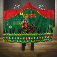 Portugal Christmas Hooded Blanket Funny Galo De Barcelos - Wonder Print Shop