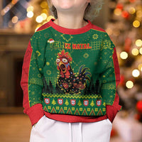 Portugal Christmas Kid Ugly Christmas Sweater Funny Galo De Barcelos - Wonder Print Shop