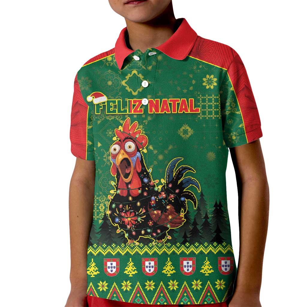 Portugal Christmas Kid Polo Shirt Funny Galo De Barcelos - Wonder Print Shop