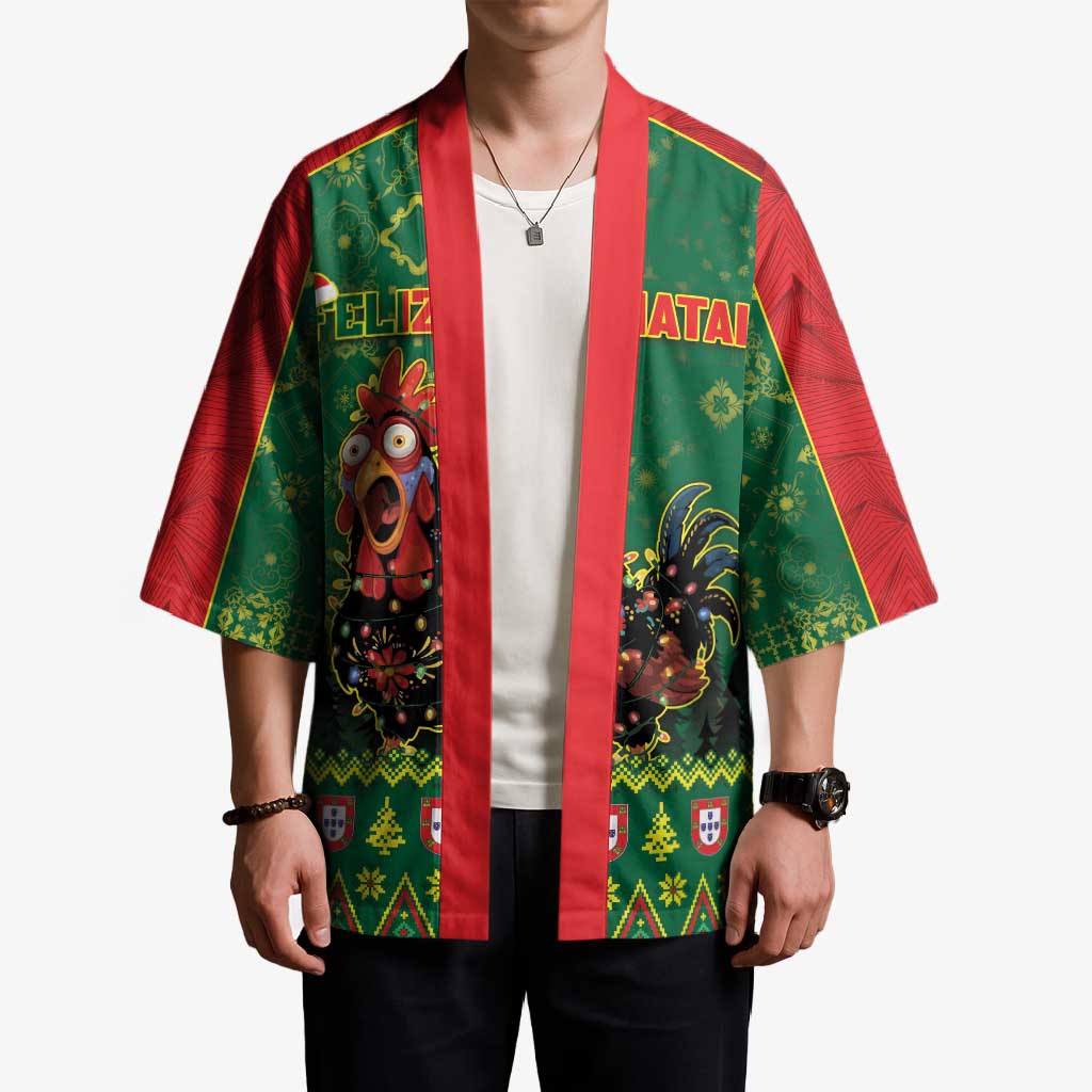 Portugal Christmas Kimono Funny Galo De Barcelos - Wonder Print Shop