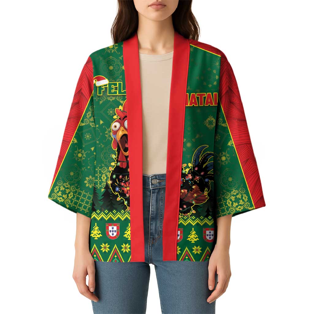 Portugal Christmas Kimono Funny Galo De Barcelos - Wonder Print Shop