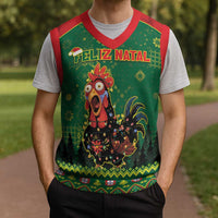 Portugal Christmas Knitted V-Neck Vest Funny Galo De Barcelos - Wonder Print Shop