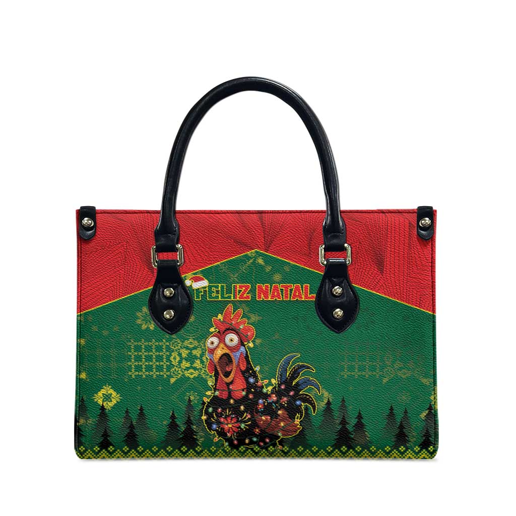 Portugal Christmas Leather Bag Funny Galo De Barcelos - Wonder Print Shop