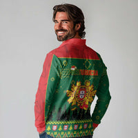 Portugal Christmas Long Sleeve Polo Shirt Funny Galo De Barcelos - Wonder Print Shop